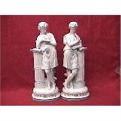 A pair of old paris porcelain figurines #1830308