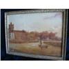 Image 1 : 19th Century British Primitive Town Scene Paint#1830341