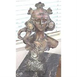Warrior female spelter bust by P. R.Rigual #1830348