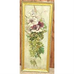 French oil painting of poppies & grapes #1830353