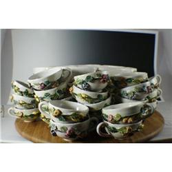 Italian Pottery Punch Bowl and 24 cups #1830367