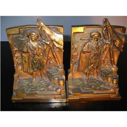 Pr. of Rare Antique pompeian pirates bookends! #1830375