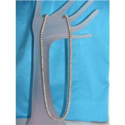 Estate Sterling Silver Beaded Necklace Chain #1830391