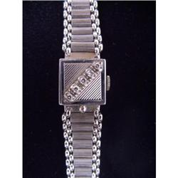 Art Deco Diamond Covered White Gold Watch14kt #1830398