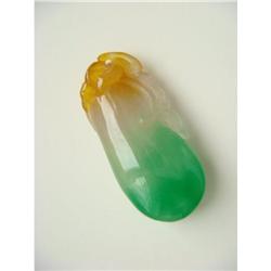 Fine Chinese white & green Jade pendant #1830415