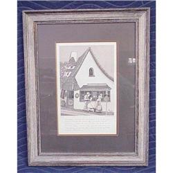 Bill Bates "Cartoons of Carmel" Signed Print #1830417