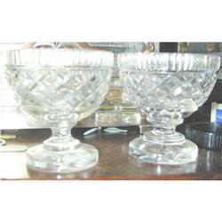 Pair Georgian Irish Cut Crystal Glasses #1830427