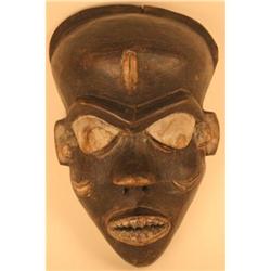 Striking Black and White Pende Mask #1830479