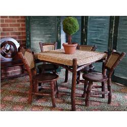 ANTIQUE RUSTIC RENAISSANCE TABLE W/ 4 CHAIR S  #1830561