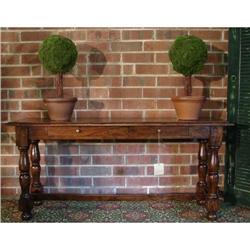 EUROPEAN OLD WORLD 2 DR SOFA CONSOLE SOFA TABLE#1830563