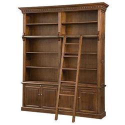 ANTIQUE LIBRARY EXECUTIVE WALL LADDER BOOKCASE #1830572