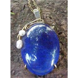 LARGE TOP QUALITY LAPIS LAZULI MOUNTED IN 14K #1830573