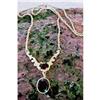 Image 1 : 2 GARNETS MOUNTED IN ORNATE 14K GOLD NECKLACE #1830574