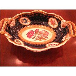 Antique Ridgeway Porcelain Basket on Stand #1830581