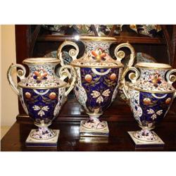 Antique Bloor Derby Porcelain Garniture #1830584