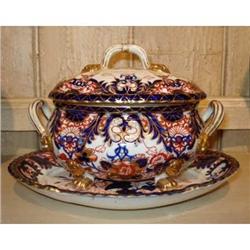 Antique Crown Derby Procelain Sauce Tureen #1830610