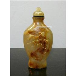 Handcrafted Natural Golden Crystal Snuff Bottle#1830768