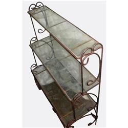 Rustic Metal and Glass Shelves #1830776