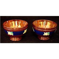 Pair of Antique Copper Lustre Bowls #1830806