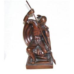 Vintage Native American Bronze Statue #1830814