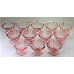 Cherry Blossom Depression Glass Sherbet Set #1842236