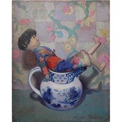 Still Life of  a Jug and Japanese Doll by Harry#1842631