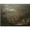 Image 1 : A Village in Winter at Night by German School #1842655