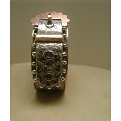 Victorian Sterling Silver Buckle Bangle #1842672