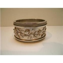 Victorian Sterling Silver Hinged Bangle #1842673