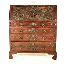 MM101 18th Century Carved French Slant Front #1842692