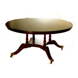 FD 9361 Round Mahogany Pedestal Table With Leaf#1842694