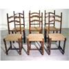 Image 1 : 217 - Set of 6 French Ladderback Chairs #1842715