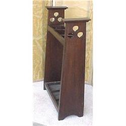 Arts & Crafts wood umbrella and cane stand #1842741
