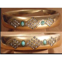 Edwardian 9KT GOLD Turquoise BRacelet #1842787