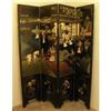 Image 1 : Chinese Asian Room Divider Screen 4 Panel Black#1842797