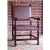 Image 1 : GOTHIC RENAISSANCE LEATHER ARM DINING CHAIR #1842876