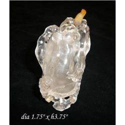 Natural Crystal Buddha hand Snuff Bottle #1843021