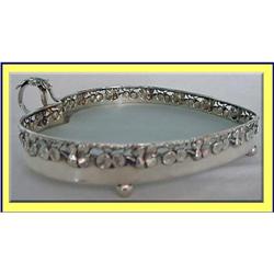 JUGENDSTIL GERMAN ARTS CRAFTS SILVER HEART DISH#1843056