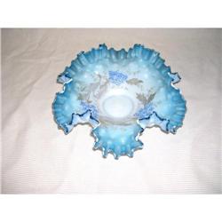 Webb Art Glass Blue Brides Bowl  #1843118
