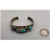 Image 2 : Gorgeous Vintage Three Stone Turquoise Bracelet