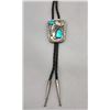 Image 2 : Eye Catching Two Stone Turquoise Bolo