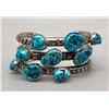 Image 1 : Stylized Three Row Turquoise Bracelet