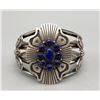 Image 1 : Lapis and Sterling Silver Cluster Bracelet