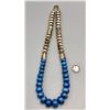 Image 2 : Statement Lapis and Sterling Silver Bead Necklace