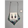 Image 2 : Fancy Inlay Necklace and Earring Set - Oscar Alxius