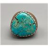 Image 1 : Substantial Spiderweb Turquoise and Sterling Silver Ring