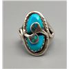 Image 1 : Turquoise Snake Ring by Effie Calavaza
