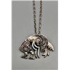 Image 1 : Sterling Silver Tufa Cast Pendant with Handmade Chain