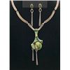 Image 1 : Unique Sterling Silver and Turquoise Necklace Set