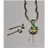 Image 2 : Unique Sterling Silver and Turquoise Necklace Set